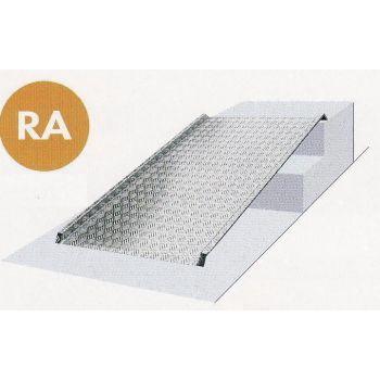ミスギ アルミスロープ RA200N ノンスリップ特殊塗装仕上げ 幅905mm×奥行830mm×高さ50〜200mm×板厚3.5mm (メーカー直送品 代引不可 個人宅配送不可)