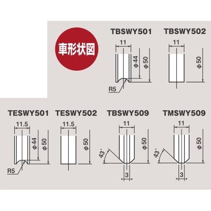 メール便　可　ヨコヅナ　2連式　ベアリング入　ステンレス車　横調整戸車　重量　TBSWY509　V型　50mm