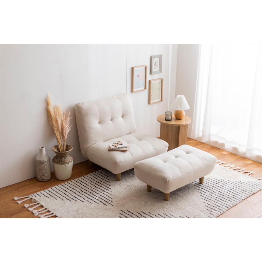 オットマン付き 一人掛けソファ ふわふわ もちもち 極上の座り心地 幅