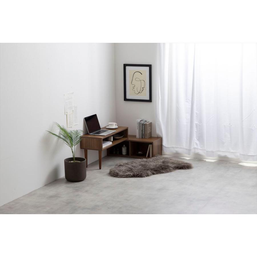 伸縮型 テレビボード 幅75〜133cm ローボード テレビ台 オープン収納