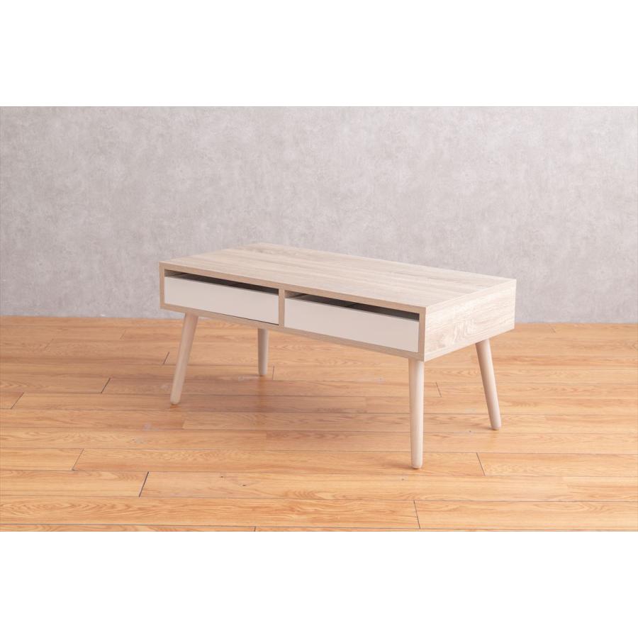 引き出し付き センターテーブル 幅80cm コンパクト おしゃれ ロー