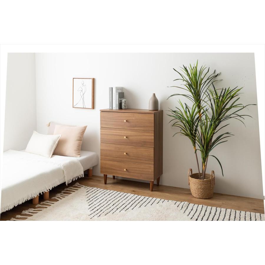 チェスト 幅65cm 奥行31cm 高さ88.2cm タンス 4段 脚付き 木目調