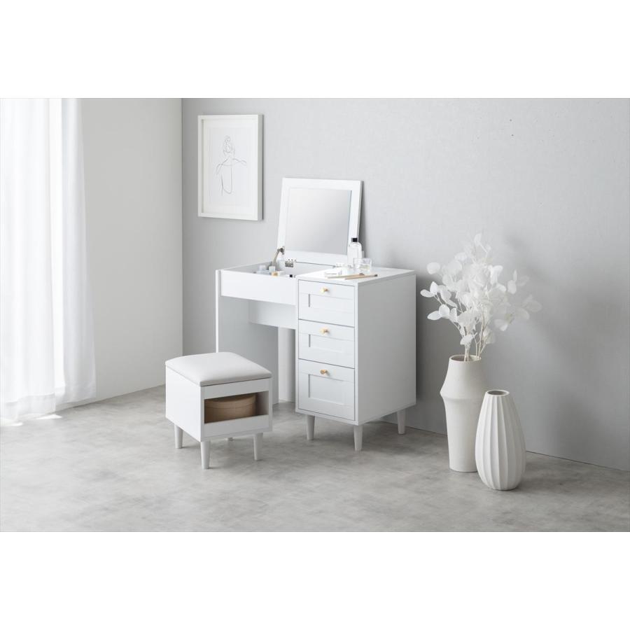 ドレッサーデスク 幅80cm 海外インテリア風 大人可愛い おしゃれ