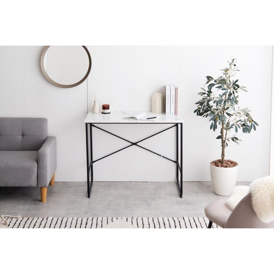 デスク 大理石柄 幅90cm 机 大理石風 オシャレ パソコンデスク