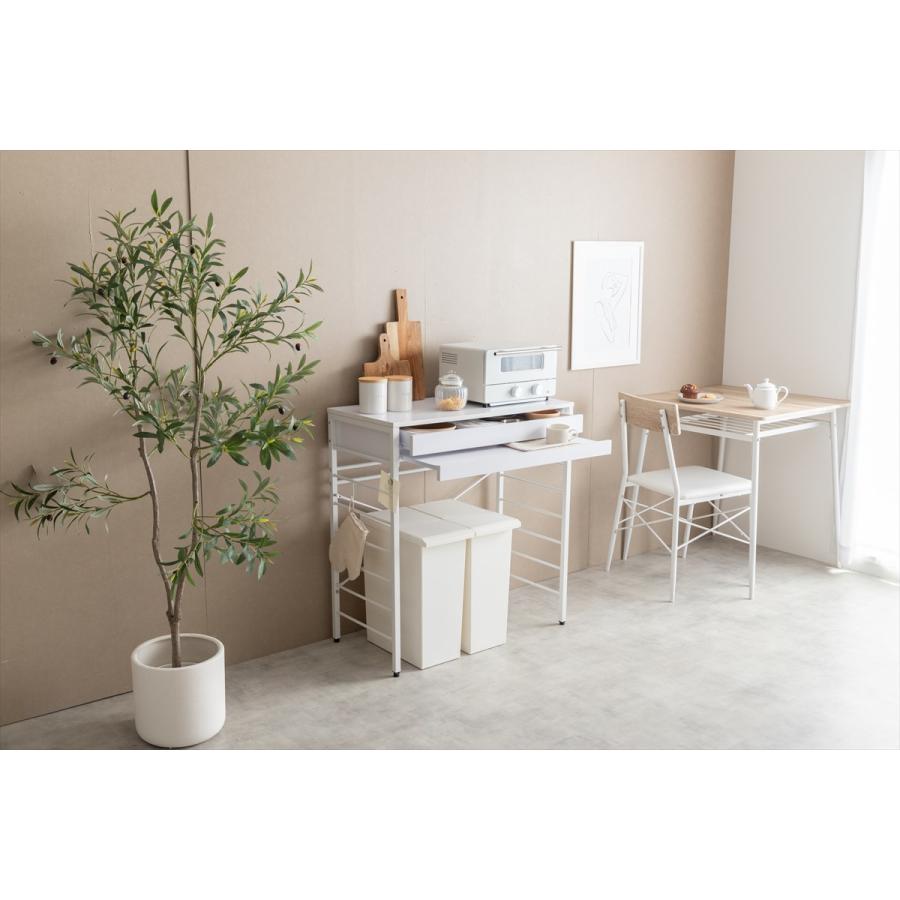 ゴミ箱上レンジラック ロータイプ 幅80cm キッチン収納 レンジ台