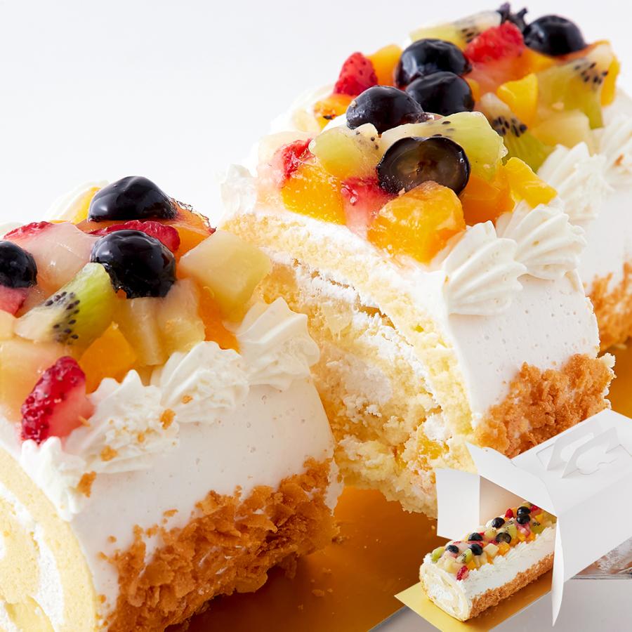 フルーツ ロールケーキ 5種のフルーツ たっぷり ふわふわ クリーム ケーキ スイーツ 冷凍 Sm 伊和屋 通販 Yahoo ショッピング