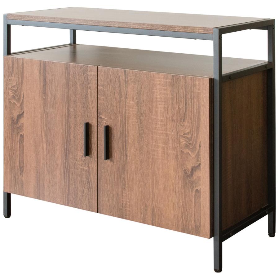 キャビネット テレビ台 ハイタイプ 幅80×奥行き37×高さ70cm たっぷり