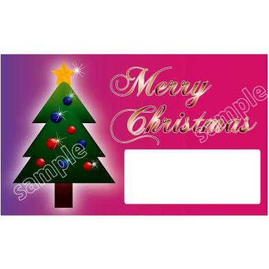 グリーティングカード・クリスマスカード c028 名刺サイズ 片面印刷 100枚 カード印刷 メッセージカード グリーティングカード | ブランド登録なし