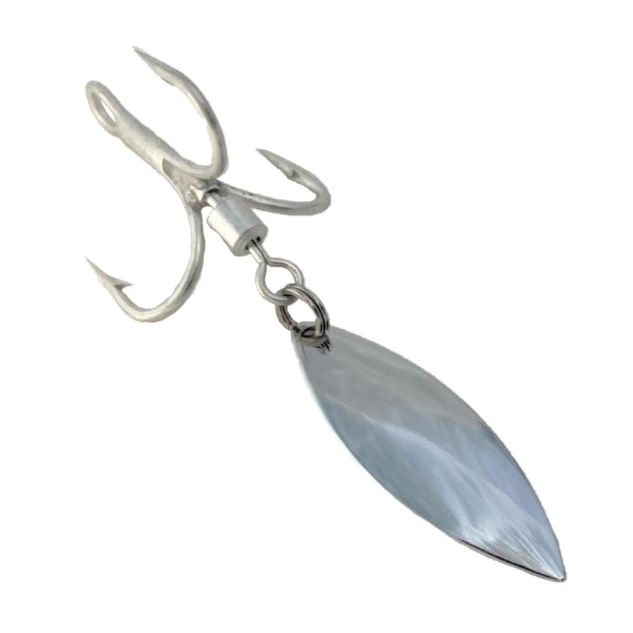 ブレードフック 4# 10個セット シルバー トレブルフック スピンテイル