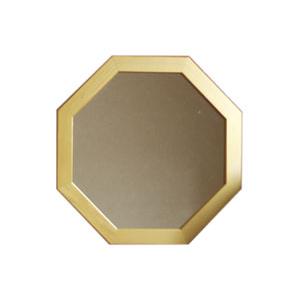 風水 正八角形 金色 ウォールミラー 壁掛け鏡 375mm ゴールド 　国産 日本製 鏡 送料無料　｜iwork