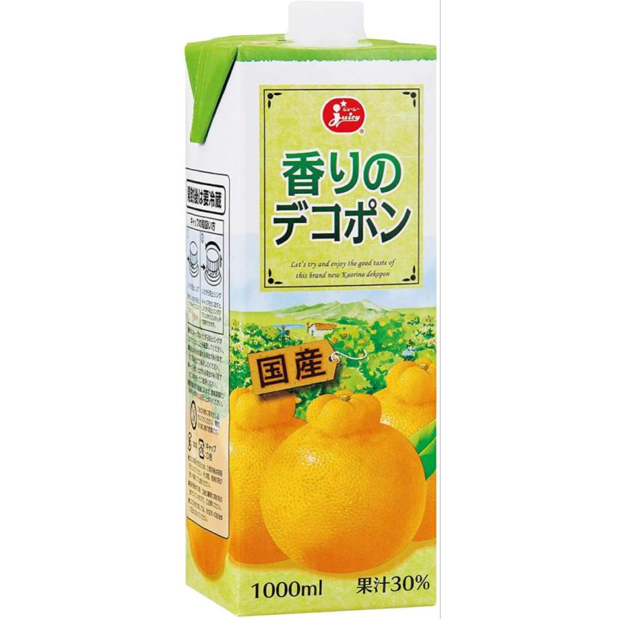 ジューシー 香りのデコポン 1000ml×12本 1L 紙パック入り 果汁30