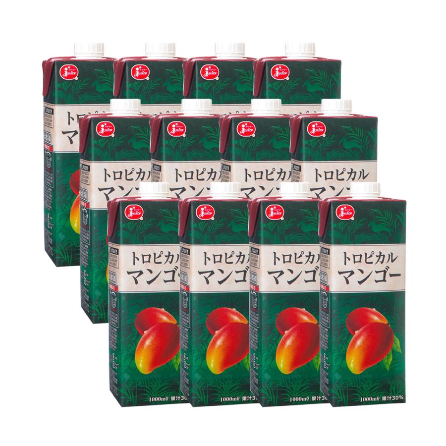 ジューシー トロピカルマンゴージュース 1000ml×12本 1L 紙パック入り