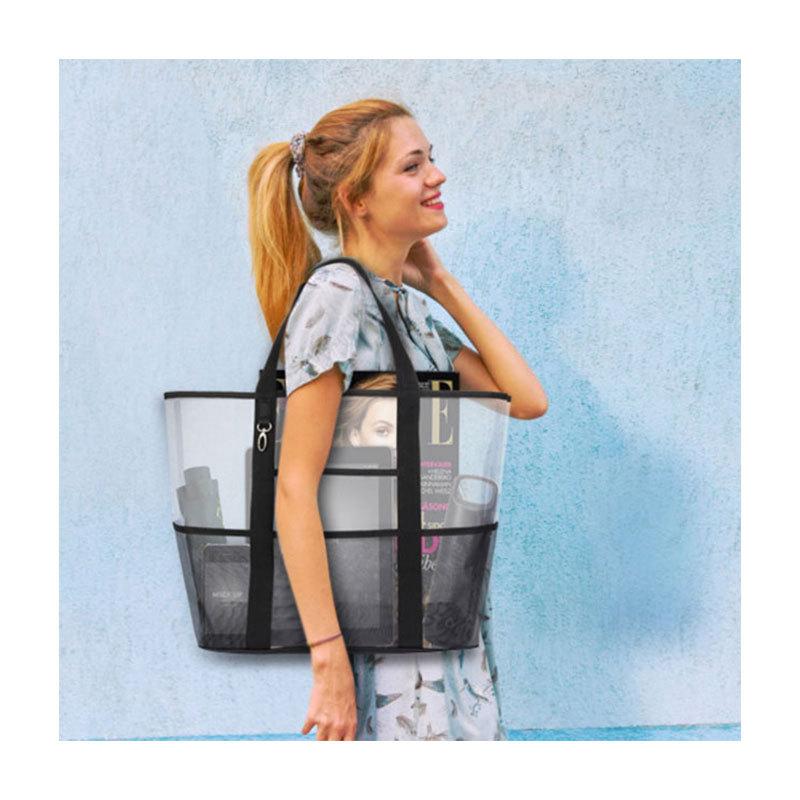 トート メッシュ プール たっぷり収納 レディース 大容量 アウトドア 軽量 ホワイト |  | 06