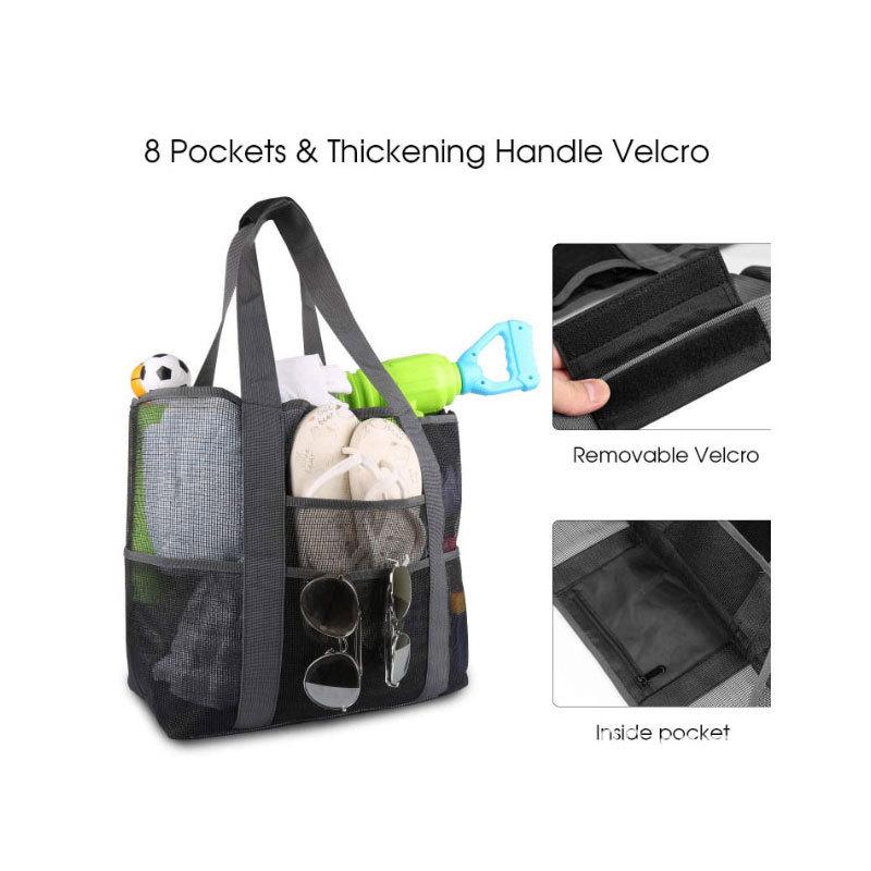 折ジワありの為大幅値下げ！トート メッシュ プール たっぷり収納 レディース 大容量 アウトドア 軽量 ブラック |  | 02