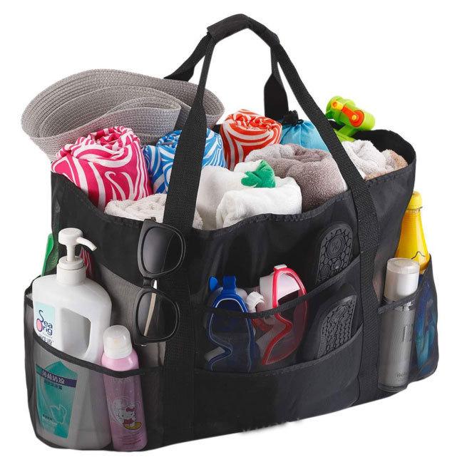 トート メッシュ プール たっぷり収納 レディース 大容量 アウトドア 軽量 ブラック |  | 01