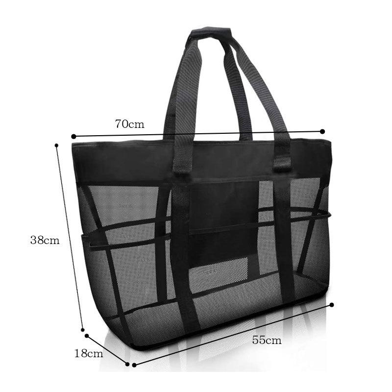 トート メッシュ プール たっぷり収納 レディース 大容量 アウトドア 軽量 ブラック |  | 03