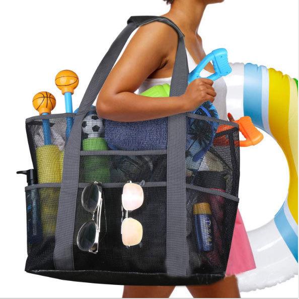 トート メッシュ プール たっぷり収納 レディース 大容量 アウトドア 軽量 ブラック |  | 06