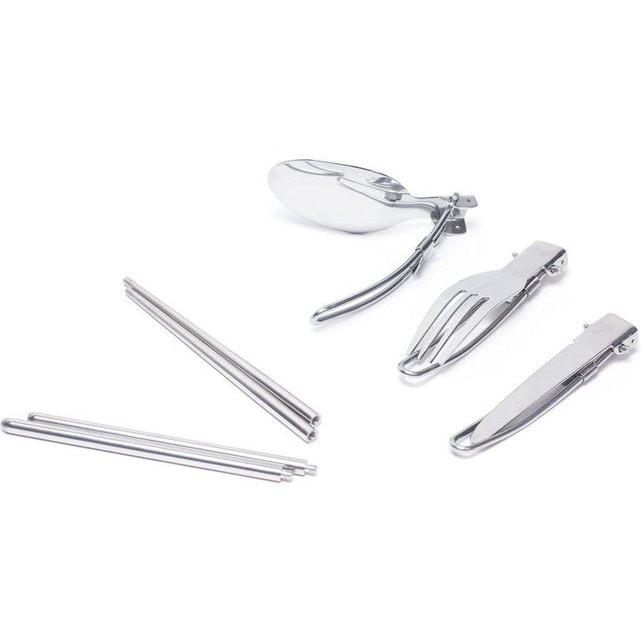 キャンプ 食器セット カトラリーセット アウトドア レジャー キャンプ食器 ステンレス で清潔 折りたたみ 収納ケース付き |  | 04