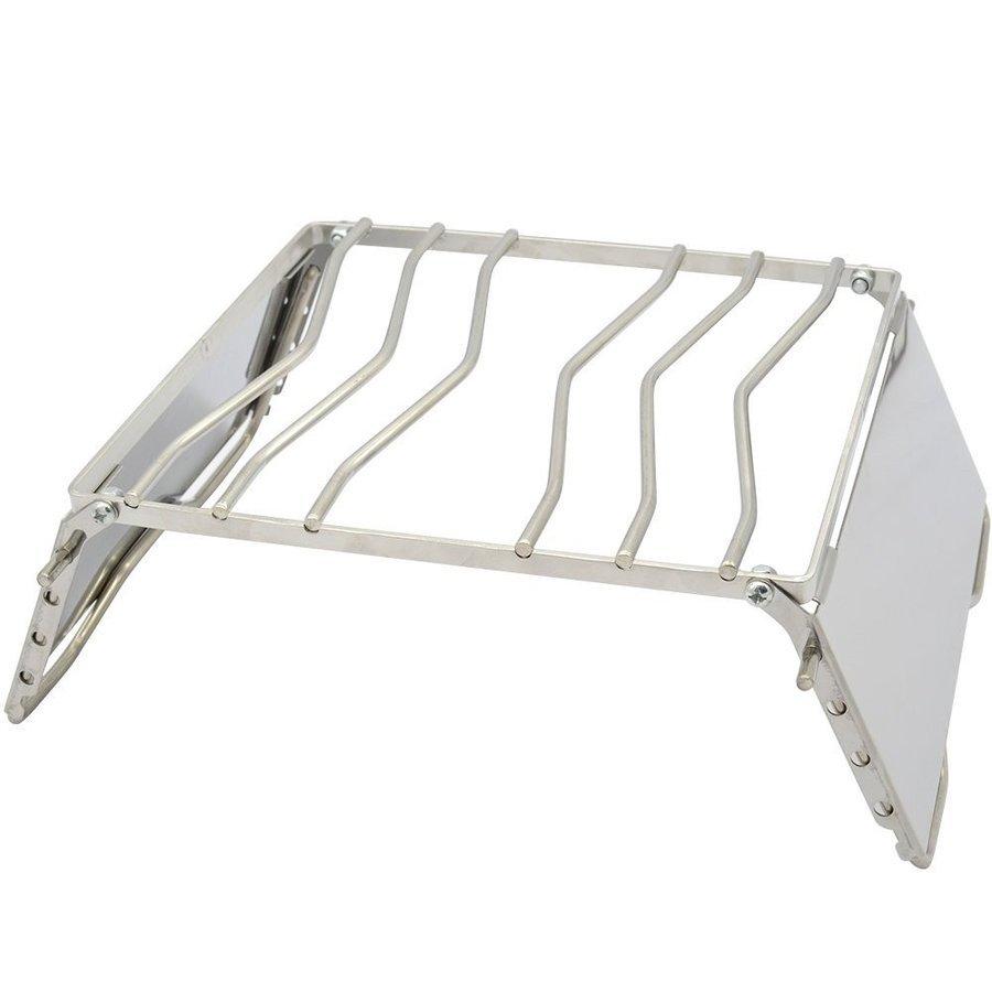 クッカースタンド 五徳 5段階 調整可能 アウトドアに便利な 風防