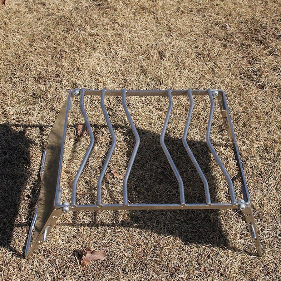 クッカースタンド 五徳 5段階 調整可能 アウトドアに便利な 風防付き