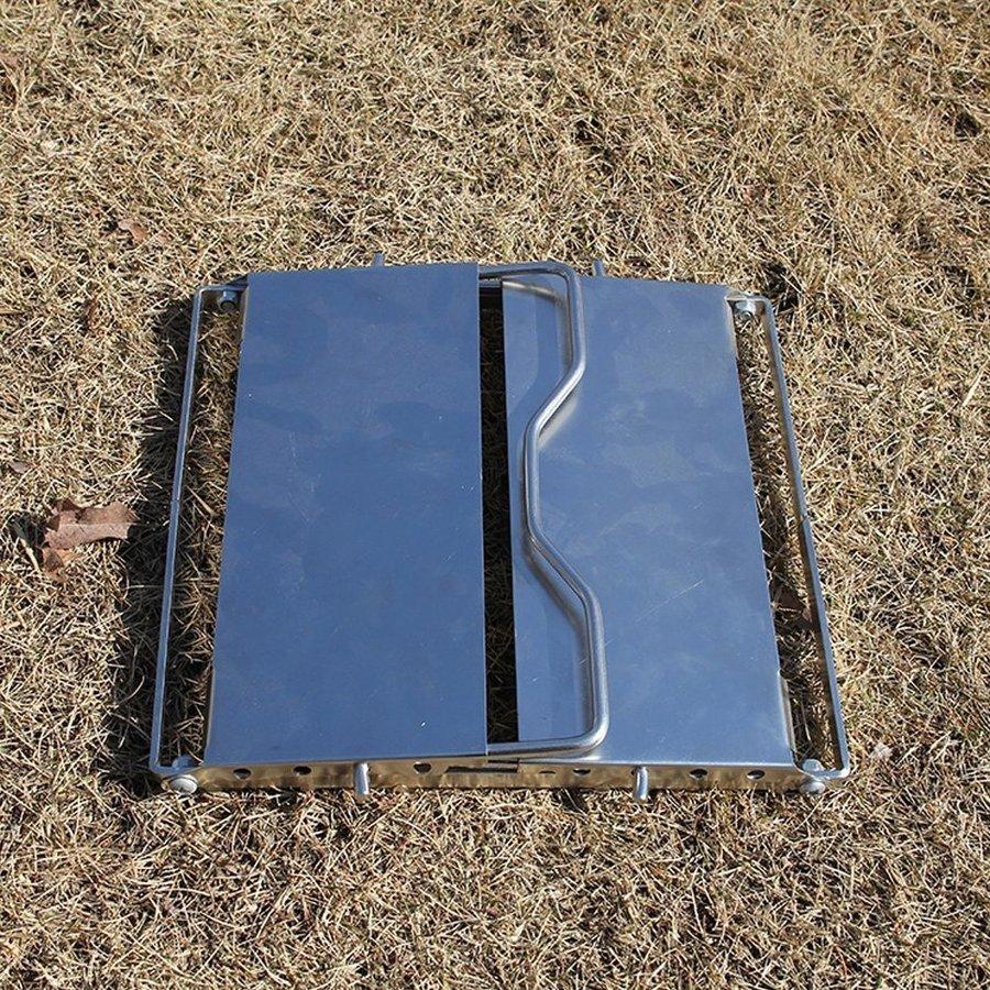 クッカースタンド 五徳 5段階 調整可能 アウトドアに便利な 風防付き