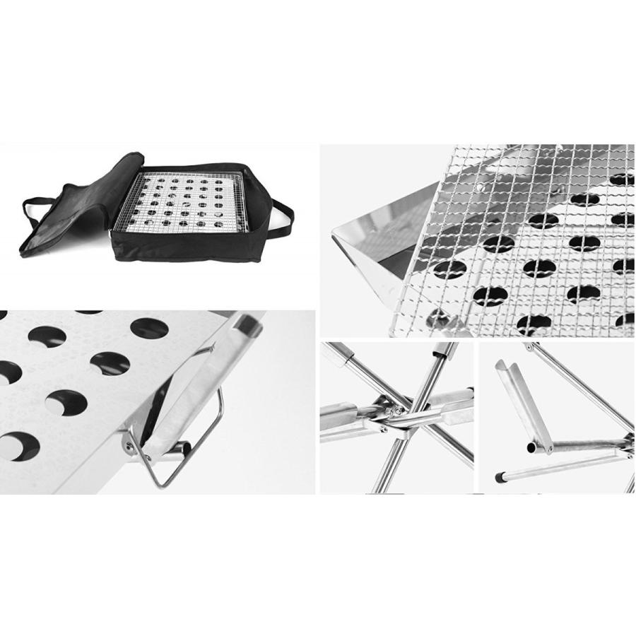 ファイアグリル 焚火台 コンロ板厚 08 レイハチ バーベキューコンロ 国内仕上げ バリ取り研磨済 大きく開く 収納ケース  当店限定！純正オプションパーツ対応済 |  | 03