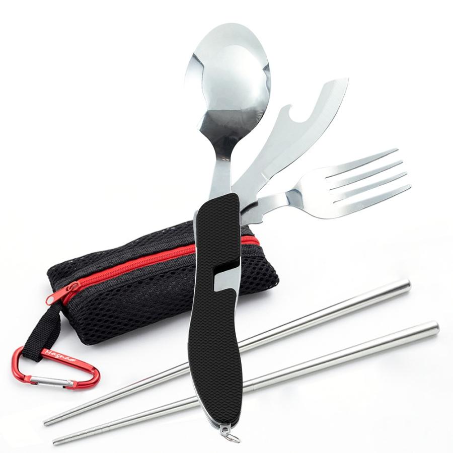 マルチツール カトラリー 折畳式 カトラリーセット フォーク スプーン ナイフ 箸 （はし） セット アウトドア キャンプ  MAGNA(マグナ) |  | 03