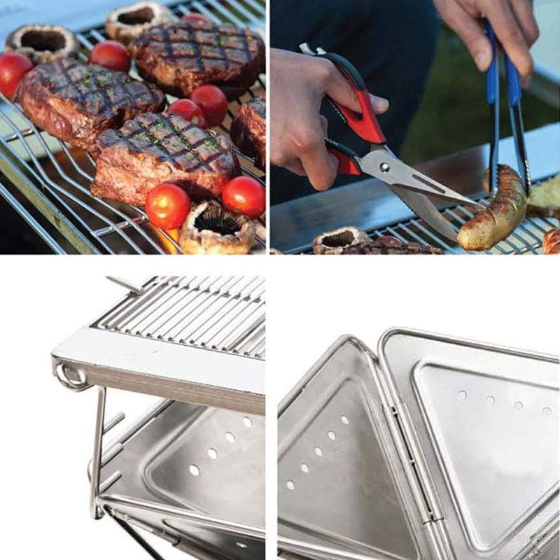 MAGNA(マグナ) ファイアグリル 高さ5段仕上げ 焚火台 L バーベキューコンロ スターターセット 収納ケース 焼網も ステンレス製 5-6人用 |  | 10