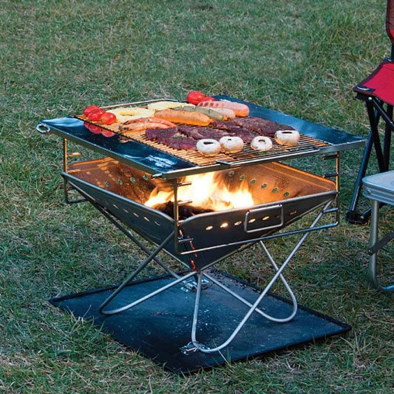 MAGNA(マグナ) ファイアグリル 高さ5段仕上げ 焚火台 M バーベキューコンロ スターターセット 収納ケース 焼網も ステンレス製 3-4人用 |  | 09