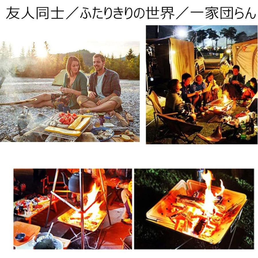 MAGNA(マグナ) ファイアグリル 高さ5段仕上げ 焚火台 M バーベキューコンロ スターターセット 収納ケース 焼網も ステンレス製 3-4人用 |  | 08