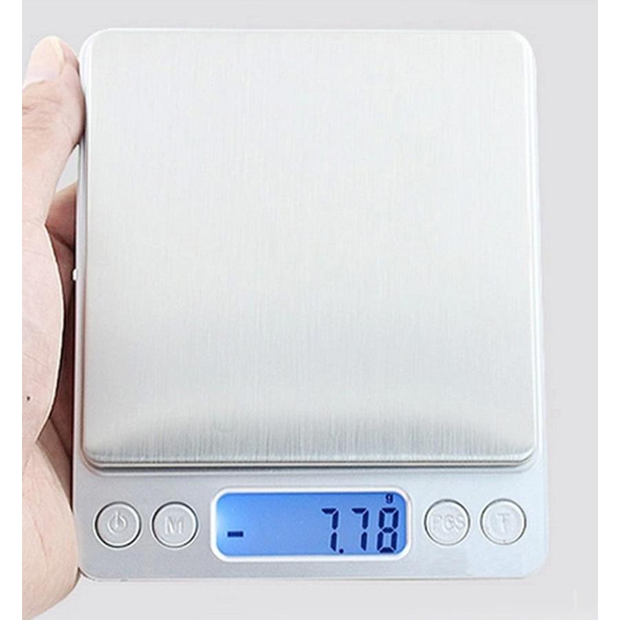 デジタル ジュエリー＆キッチン 精密スケール 500g/0.01g 風袋機能 異なるサイズのトレイ 2個付き |  | 03