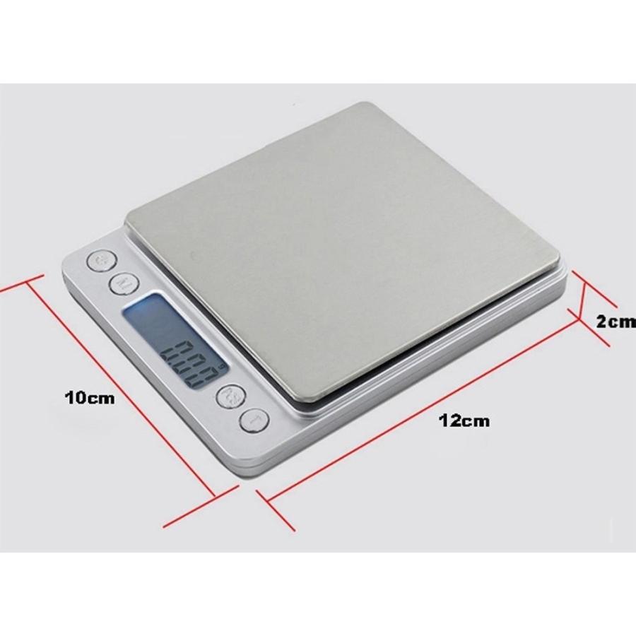 デジタル ジュエリー＆キッチン 精密スケール 500g/0.01g 風袋機能 異なるサイズのトレイ 2個付き |  | 05