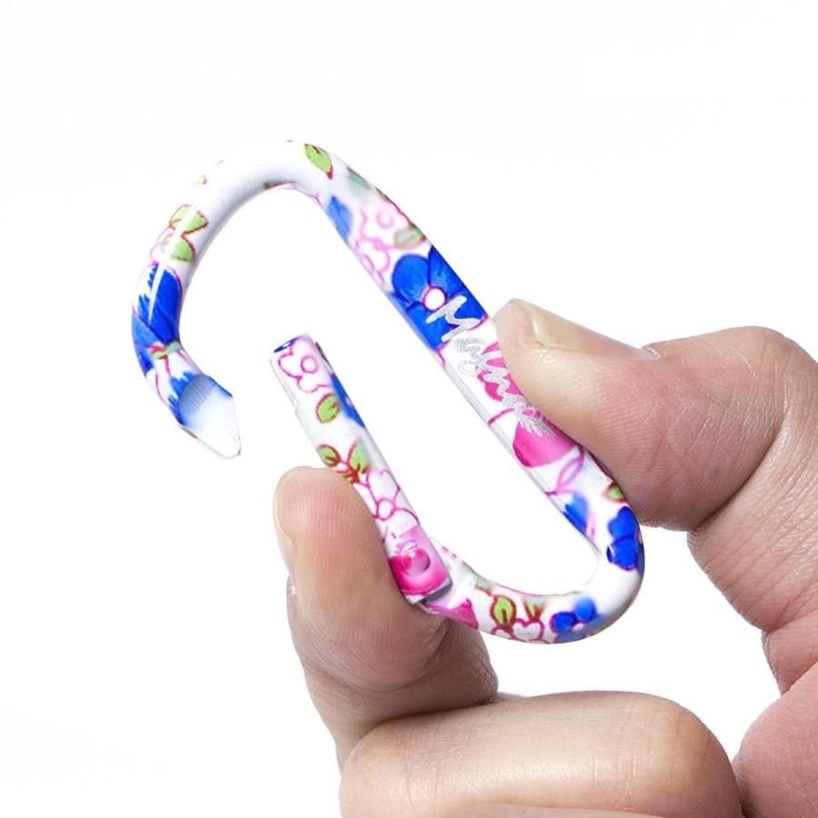 MAGNA(マグナ) かわいい 花柄 カラビナ ４バリエーション カラーセット (4個) ６cm |  | 02