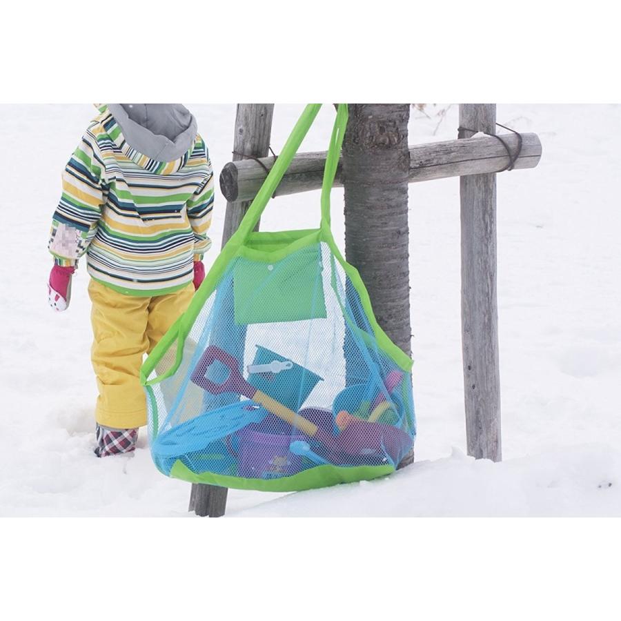 特大 雪遊び グッズ 収納 バッグ スノーメッシュ バック ゆき遊び 雪山 おもちゃ収納 | 