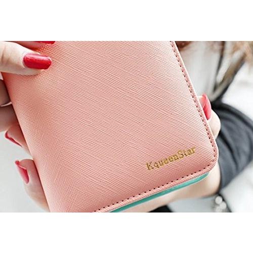 ハート モチーフ ラウンド ファスナー 大きめ バイカラー 大人 パステル カラー キュート かわいい レディース ロング ウォレット 長財布 |  | 03