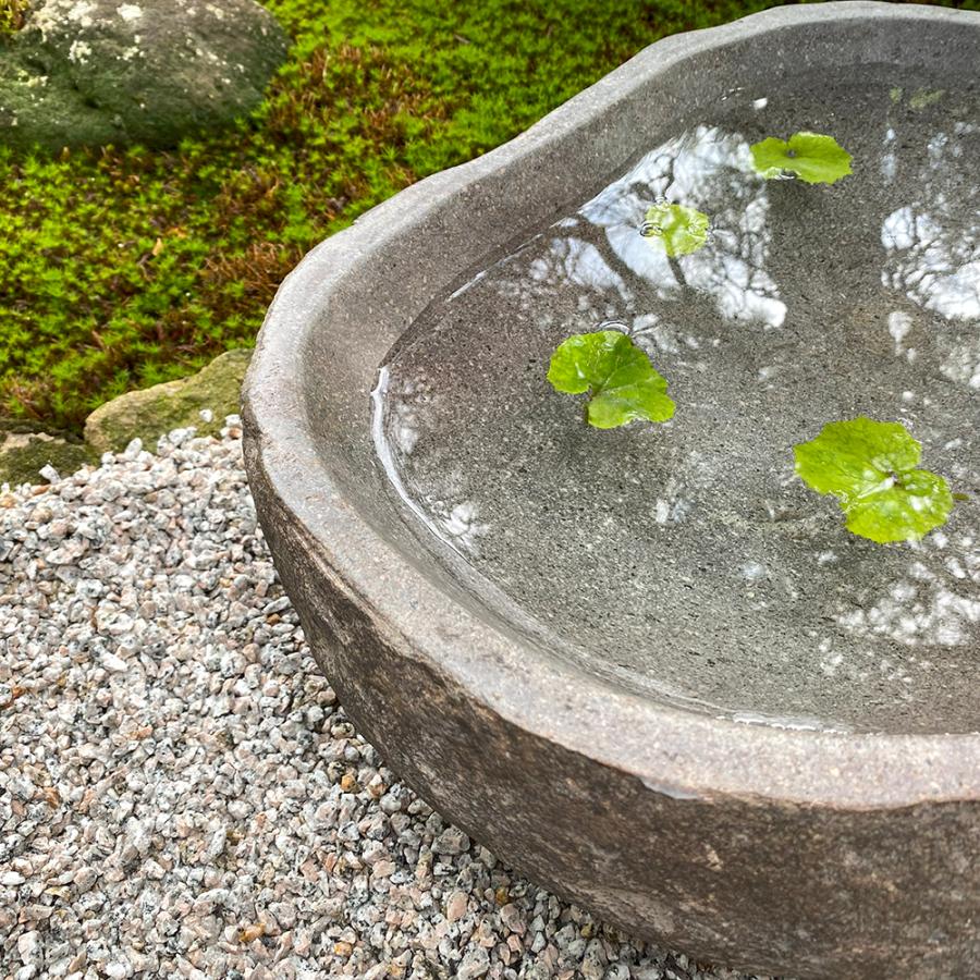 つくばい 手水鉢 石 睡蓮鉢 大型 おしゃれ 水鉢 メダカ鉢 水盤 庭  