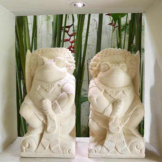 バリ雑貨 アジアン雑貨 インテリア 石彫り ストーン 石像 置物 かえる カエル 戦士a Www Dayanalangaro Com Br