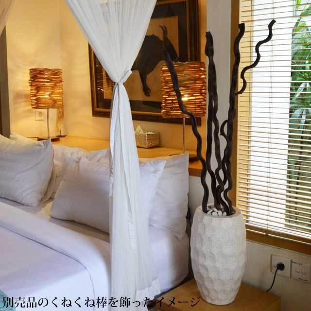 プランター おしゃれ 大型 鉢 植木鉢 室内 フラワーベース 花瓶 花器 バリ アジアン雑貨 インテリア テラゾ 石 ホワイト 40cm C_3