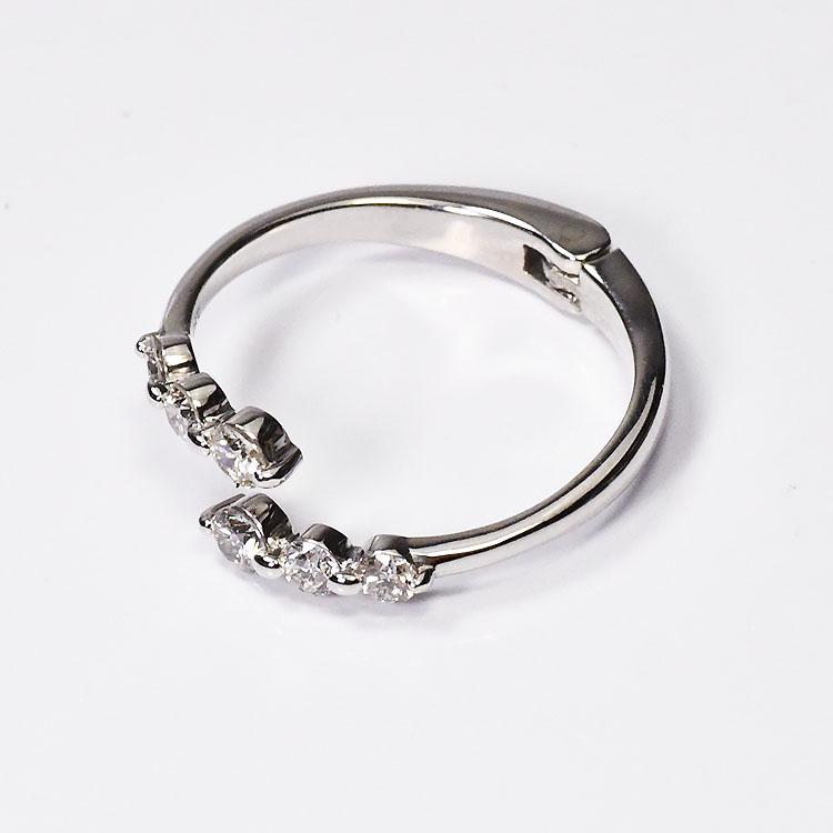 プラチナ・ダイヤ0.5ct オープンフリーリング 指輪 フリーサイズ プラチナ・ダイヤ0.5ct オープンフリーリング 指輪 フリーサイズ