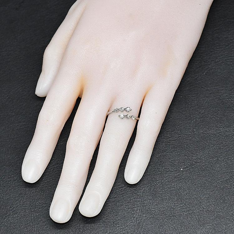 プラチナ・ダイヤ0.5ct オープンフリーリング 指輪 フリーサイズ プラチナ・ダイヤ0.5ct オープンフリーリング 指輪 フリーサイズ