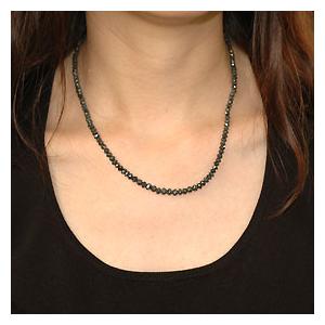 K18WG 50ctブラックダイヤモンドネックレス