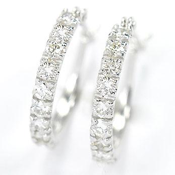 ダイヤモンド ピアス エタニティー 天然ダイヤ0.5ct（SIクラス・鑑別書 