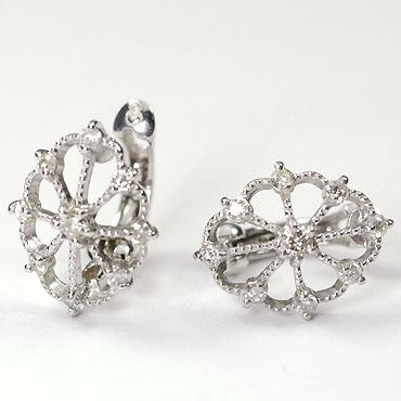 ダイヤモンドピアリング】K18WG・ダイヤ0.26ct ピアリング : sgr 