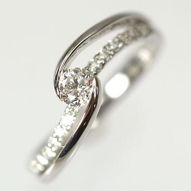 【婚約指輪特集】プラチナ・ダイヤモンド0.2ct（H・SI・GOOD・鑑定書付）　エンゲージリング（婚約指輪）(103488円)