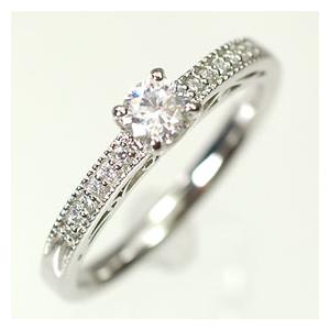 【婚約指輪特集】プラチナ・ダイヤモンド0.2ct（H・SI・GOOD・鑑定書付）　エンゲージリング（婚約指輪）