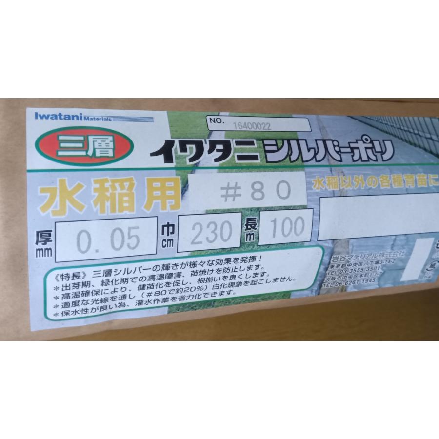 水稲用 イワタニシルバーポリ 0.05x230x100 送料込 : らくいよガーデン
