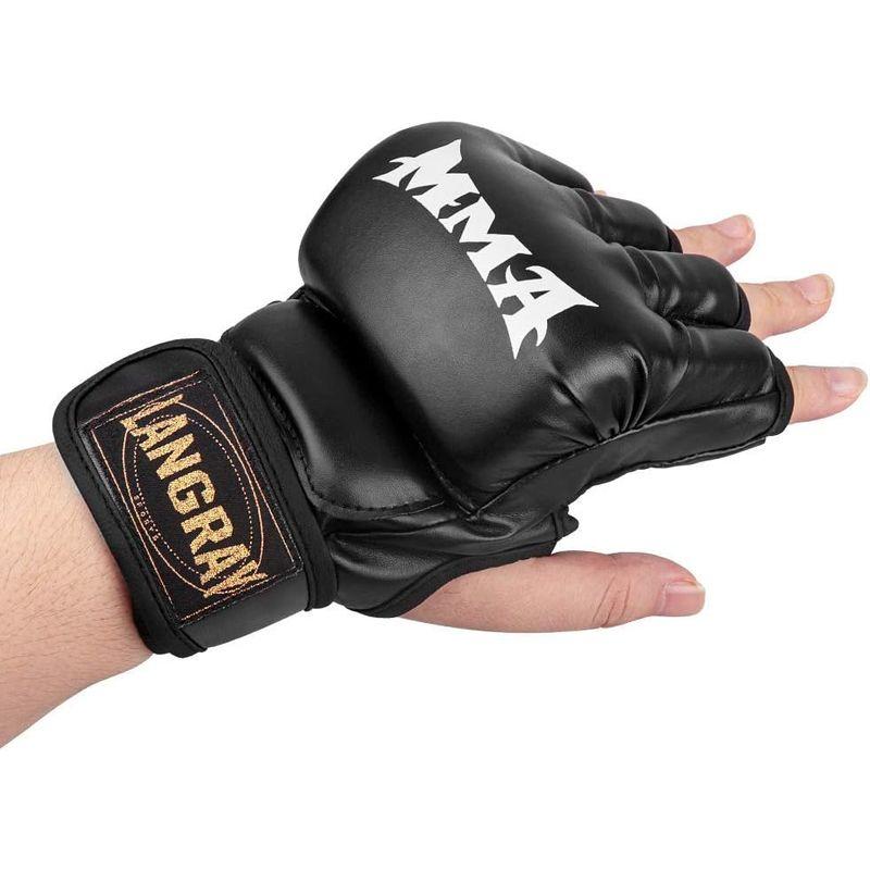 公式通販 LangRay オープンフィンガー グローブ 空手 ボクシング 手袋 ボクシンググローブ 総合格闘技 MMA ムエタイ テコンドーなど トレ  キックミット