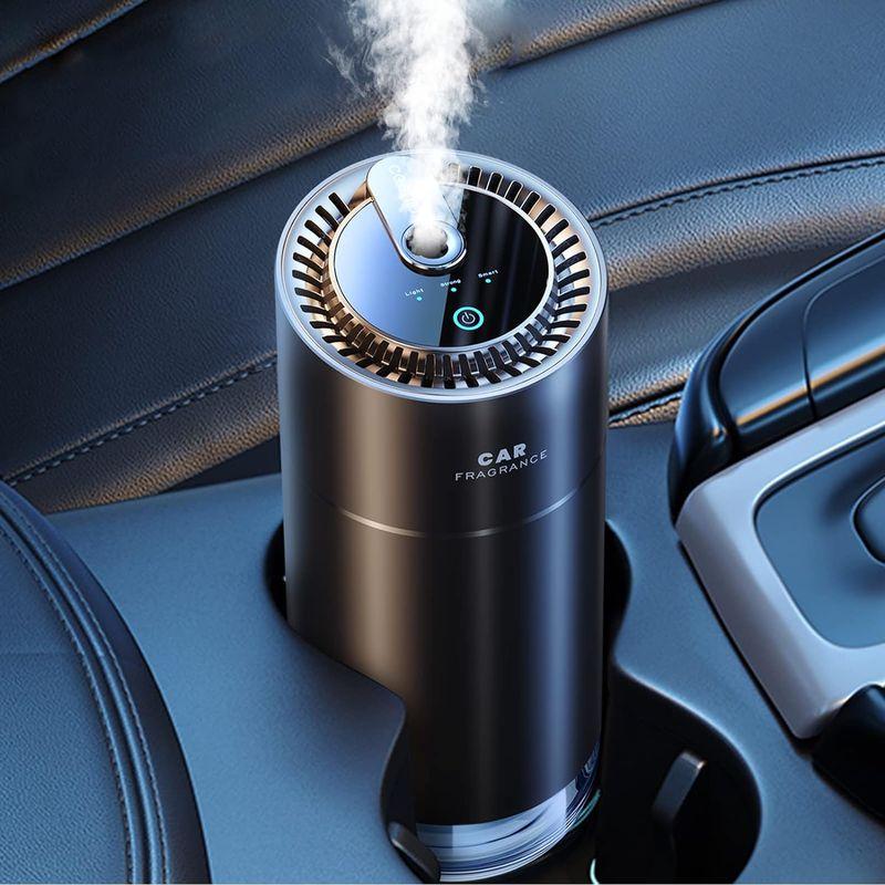 CEENIU　車　アロマディフューザー　2023新型　超音波霧化　静音　スマートモード　バッテリー内蔵　フランス産天然香料　F26　車　芳香