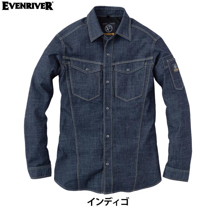 イーブンリバー EVENRIVER SR-6006 ストレッチエアーライトシャツ M〜LL 作業服 春夏秋冬兼用|izfrontier|06