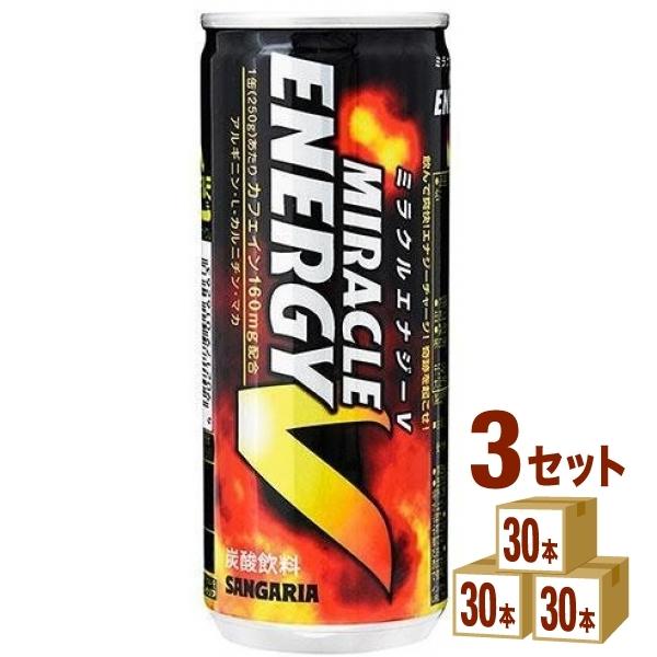 エナジードリンク サンガリア ミラクルエナジーV缶250ml 90缶(30缶入×3ケース)｜izmic-ec